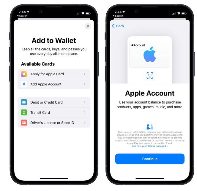 互助苹果手机维修分享iOS 15.5钱包App如何添加 Apple 账户 