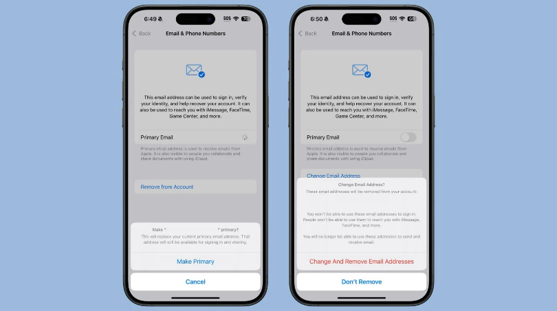 互助苹果手机维修分享苹果 iOS 18.1 支持设置“主要”邮箱地址并更改 iCloud 邮箱 